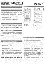 Vanish WVT-1 User Manual предпросмотр