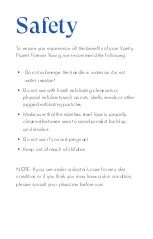 Preview for 10 page of VANITY PLANET Forever Young User Manual