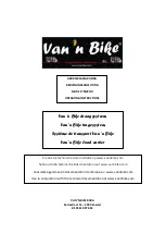 Van'n Bike load carrier 2018 Operating Instructions Manual preview