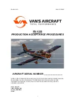 Van's Aircraft RV 12iS Production Acceptance Procedures preview