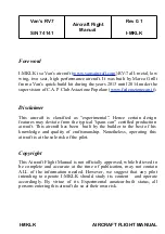 Preview for 3 page of Van's Aircraft RV-7 Flight Manual