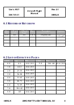 Preview for 4 page of Van's Aircraft RV-7 Flight Manual