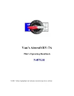 Van's Aircraft RV-7A Pilot Operating Handbook preview