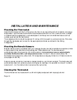 Preview for 16 page of Vantage Controls STAT Operating And Installation Manual