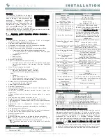 Preview for 1 page of Vantage Hearth InFusion Controller II Installation Manual