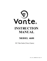 Preview for 1 page of Vante 4600 Instruction Manual
