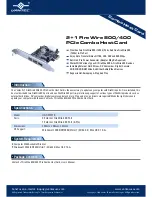 Preview for 1 page of Vantec 2+1 FireWire 800/400 PCIe Combo Host Card Specification