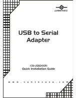 Предварительный просмотр 1 страницы Vantec CB-USB20SR Quick Installation Manual