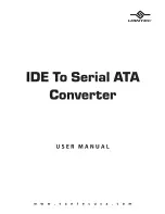 Preview for 1 page of Vantec IDE To Serial ATA Converter User Manual