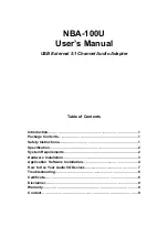 Vantec NBA-100U User Manual предпросмотр