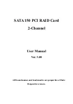 Vantec SATA 150 PCI RAID Card User Manual preview