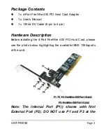 Preview for 3 page of Vantec UGT-FW050 User Manual