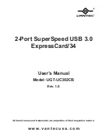 Preview for 1 page of Vantec UGT-UC302CB User Manual