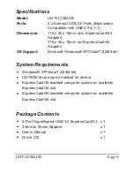 Preview for 3 page of Vantec UGT-UC302CB User Manual