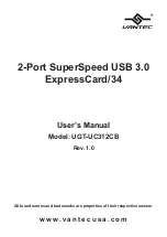 Preview for 1 page of Vantec UGT-UC312CB User Manual