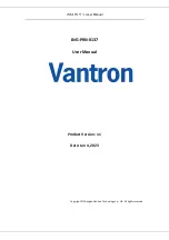 Предварительный просмотр 1 страницы Vantron LNG-PRN-0137 User Manual