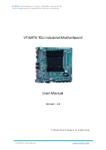 Предварительный просмотр 1 страницы Vantron VT-MITX-TGL User Manual