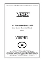 Preview for 1 page of Vapac LE09 Installation & Operation Manual