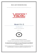 Vapac LE18-SR Installation & Operating Manual preview