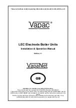 Vapac LEC05 Installation & Operation Manual preview