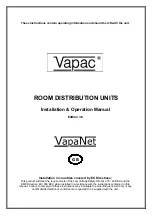 Vapac RDU Installation & Operation Manual preview