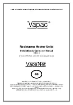 Preview for 1 page of Vapac VapaNet Series Operation Manual