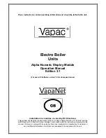Vapac VapaNet Operation Manual preview