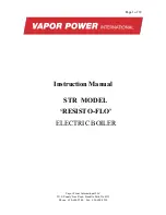 Vapor Power RESISTO-FLO Instruction Manual preview