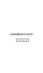 Preview for 1 page of Vaporesso BARR User Manual