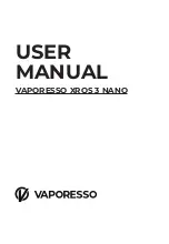 Vaporesso XROS 3 NANO User Manual preview