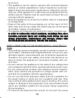 Preview for 19 page of Vaporetto FIRST Instruction Manual