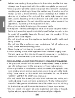 Preview for 20 page of Vaporetto SV400_HYGIENE Instruction Manual