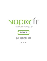 Preview for 1 page of Vaporfi Pro3 Quick Start Manual