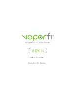 Preview for 1 page of Vaporfi Vox II User Manual