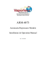 Vaporless ARM-4073 Installation & Operation Manual preview