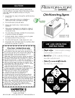 Vaportek RESTORATOR Use And Operating Instructions preview