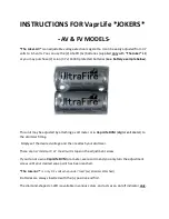 Preview for 1 page of VaprLife The Joker-AV Instructions