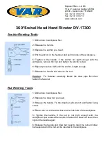 Preview for 1 page of VAR DV-17300 Manual