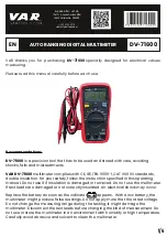 VAR DV-71600 Manual preview