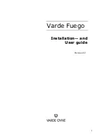 VARDE OVNE Fuego 1 Installation And User Manual preview