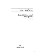 Preview for 1 page of VARDE OVNE Oslo Series Installation And User Manual