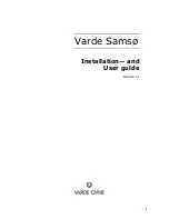 Preview for 1 page of VARDE OVNE Samso Installation And User Manual