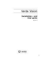 Preview for 1 page of Varde Vision Installation And User Manual