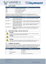 Preview for 5 page of Varex Imaging Claymount 1001 Technical Manual