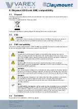 Preview for 17 page of Varex Imaging Claymount 1001 Technical Manual