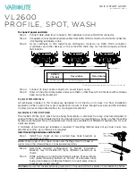 Preview for 2 page of Vari Lite VL 2600 Quick Start Manual