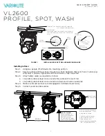 Предварительный просмотр 3 страницы Vari Lite VL 2600 Quick Start Manual