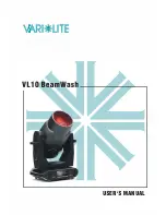 Vari Lite VL10 BeamWash User Manual preview