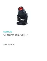 Vari Lite VL1600 Profile User Manual preview