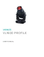 Vari Lite VL1600 Profile User Manual предпросмотр